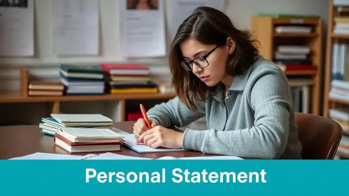 Crafting a standout personal statement