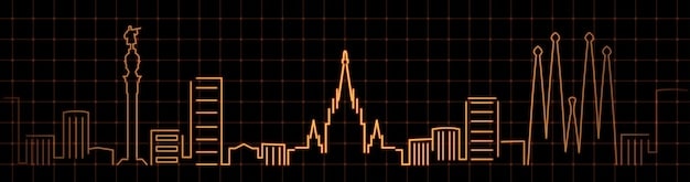 A skyline of Paris, France, with financial charts overlaid subtly. The charts should reflect the economic state of France and the fluctuations of the bond market. Use a color palette that mixes traditional Parisian colors with the greens and reds of financial indicators.