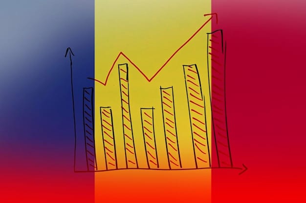 A graph showing projected unemployment rates in France from 2023 to 2025, with optimistic and pessimistic scenarios highlighted.