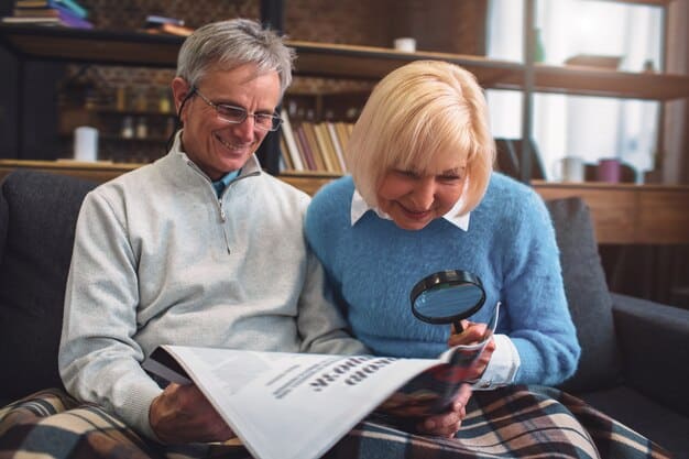 A senior francophone Canadian couple reviewing their retirement portfolio with a financial advisor, emphasizing the importance of personalized financial advice for various life stages.