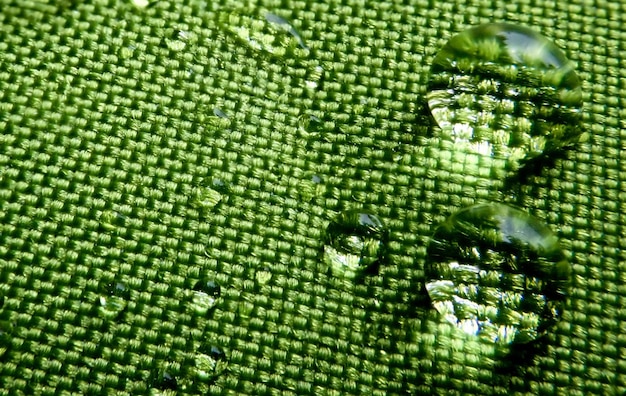 Close-up shot of a textile made from recycled plastic bottles, showcasing its texture and durability. The image highlights the innovative process of transforming waste into fashionable and functional fabric.