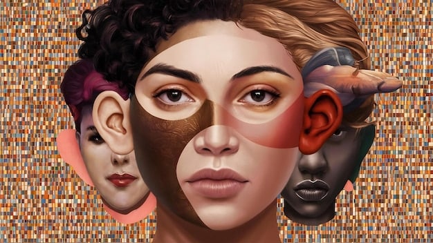 A photo showing a variety of face shapes (round, square, oval, heart) with corresponding earring styles that complement each shape, demonstrating how to choose earrings based on facial structure.