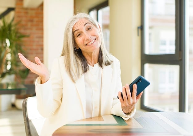 A friendly advisor on a phone call with a resident, explaining Cheque Energie benefits. Focus on the advisor's attentive expression and the clarity of the phone in their hand.
