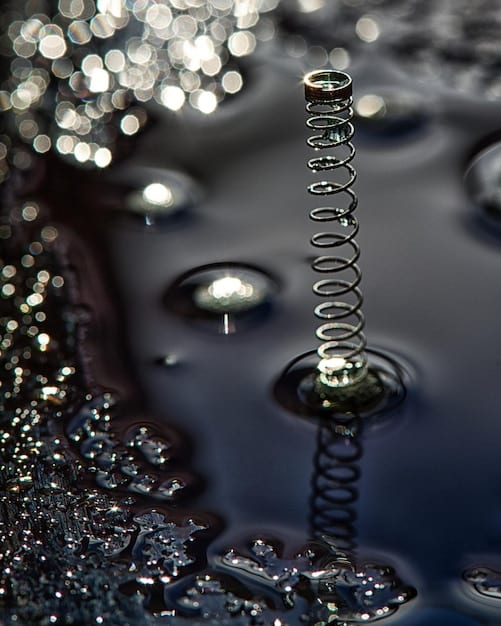 A close-up shot of a 3D printer creating a detailed and intricate piece of jewelry. The printer is using a sustainable filament, and the lighting highlights the precision and detail of the printing process.