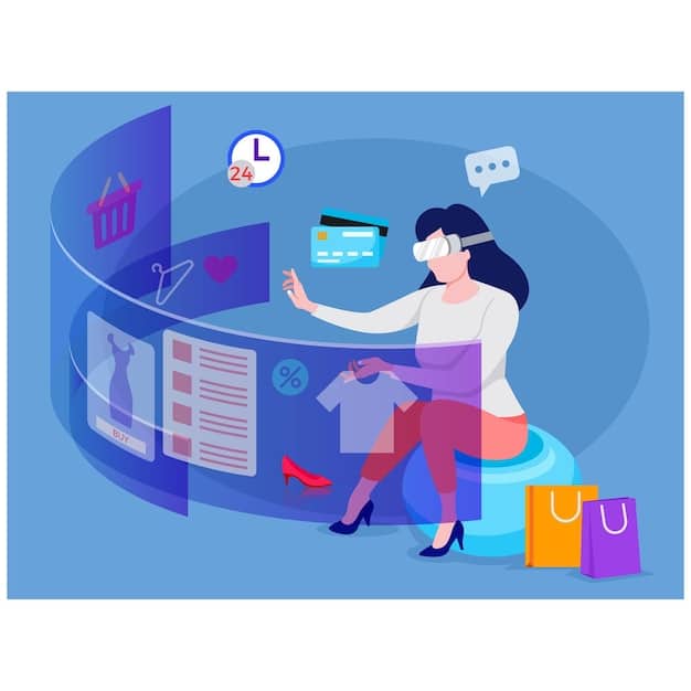 A visualization of personalized product recommendations on an e-commerce platform, driven by AI algorithms analyzing customer data.