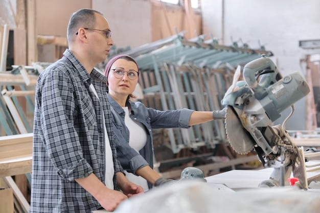 A collaborative robot (cobot) working alongside a human employee in a textile factory. The cobot is handling a delicate fabric, and the human is overseeing the process, highlighting the collaborative aspect of automation in the fashion industry.