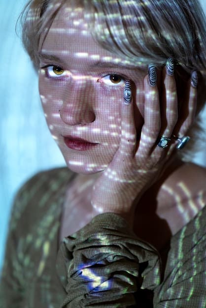 A close-up of a hyper-realistic virtual influencer's face, highlighting the intricate details and emotive expressions achievable through modern CGI technology.