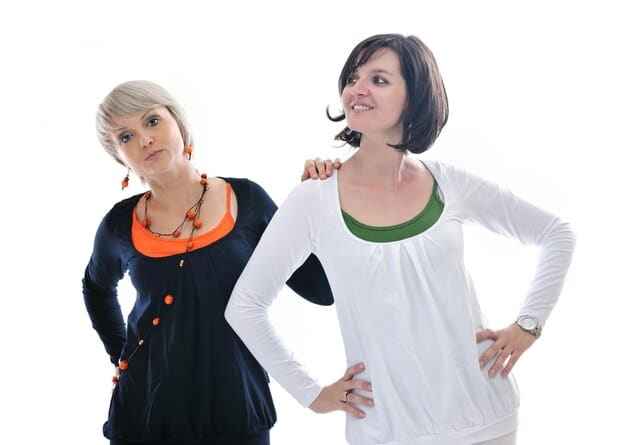 A split image comparing two Shein plus-size tops. On the left, the top looks vibrant and well-made as advertised on Shein's website. On the right, the same top looks faded and poorly constructed after being received by a customer.