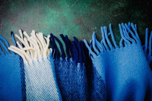 A display of different denim washes, including dark wash, light wash, acid wash, and colored denim. Each wash is shown on a sample of denim fabric with good lighting and clear texture.
