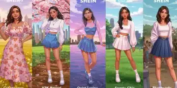 Diverse models showcasing Shein's 2025 spring fashion trends in US settings