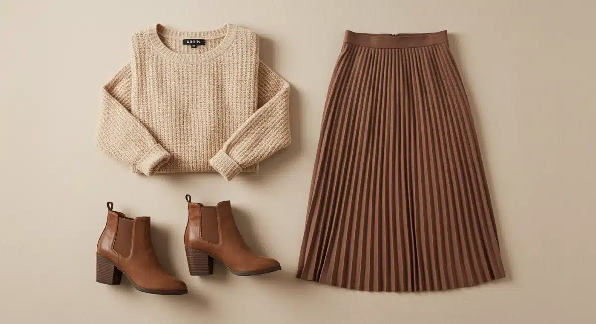 Shein cozy chic outfit components laid out