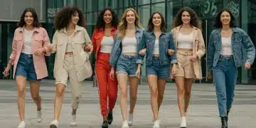 Group of friends modeling trendy and affordable Shein outfits from a 2026 haul, demonstrating budget fashion.