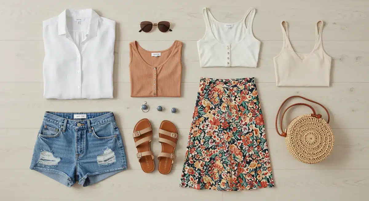Curated SHEIN capsule wardrobe for summer 2026, including versatile items and accessories.