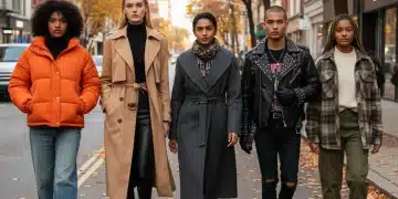 Stylish young adults showcasing 2026 Shein outerwear trends for American climate