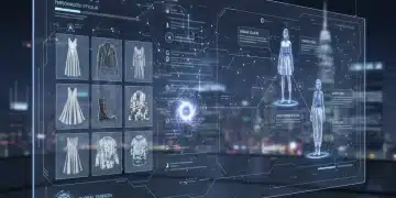 SHEIN AI personalized style interface with glowing data streams.