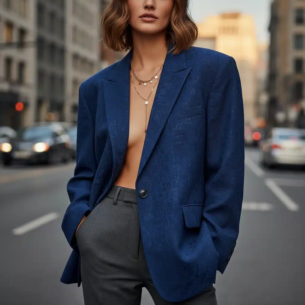 SHEIN oversized blazer and tailored trousers