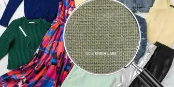 Close-up of Shein garments highlighting different fabric textures for durability review.