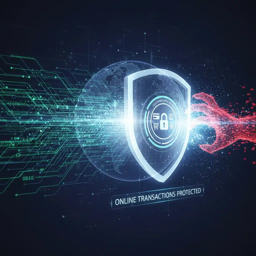 Data encryption protecting Shein customer information during online transactions in the US.