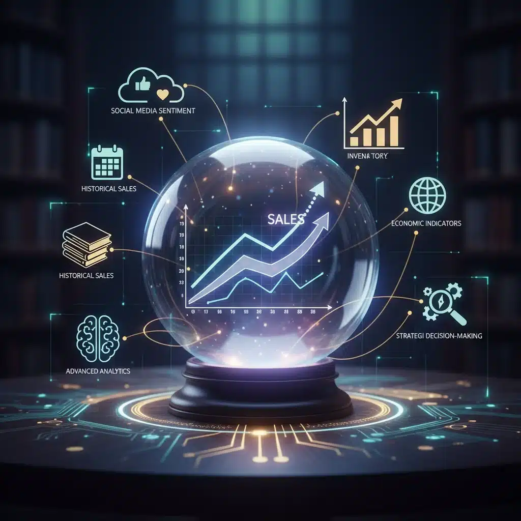 Predictive analytics model forecasting future inventory demands and sales trends for a US e-commerce fashion brand.