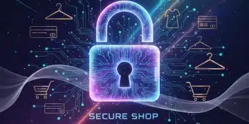 Digital padlock securing Shein's e-commerce customer data in the US, symbolizing advanced cybersecurity measures.