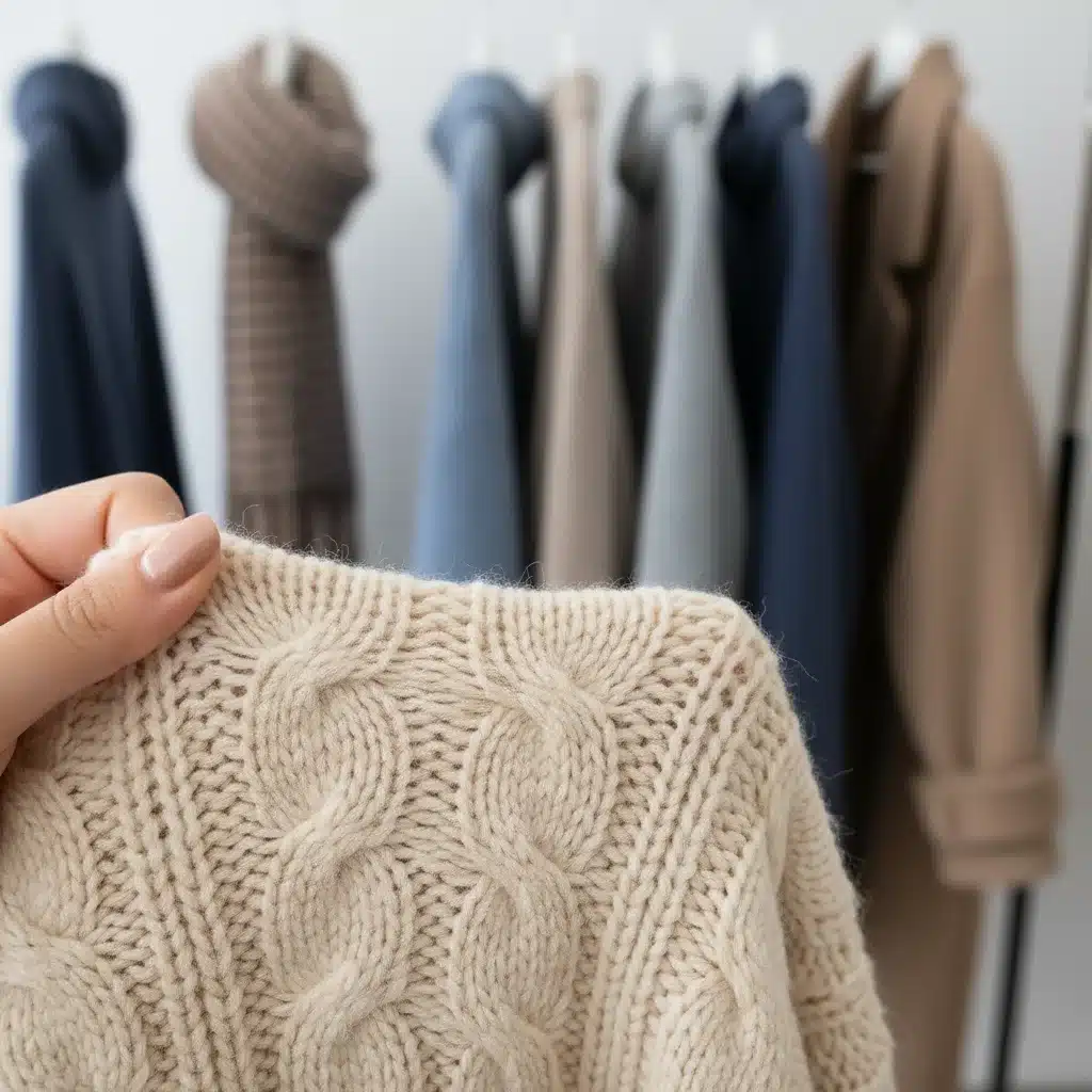 Close-up of Shein knit sweater fabric texture and stitching