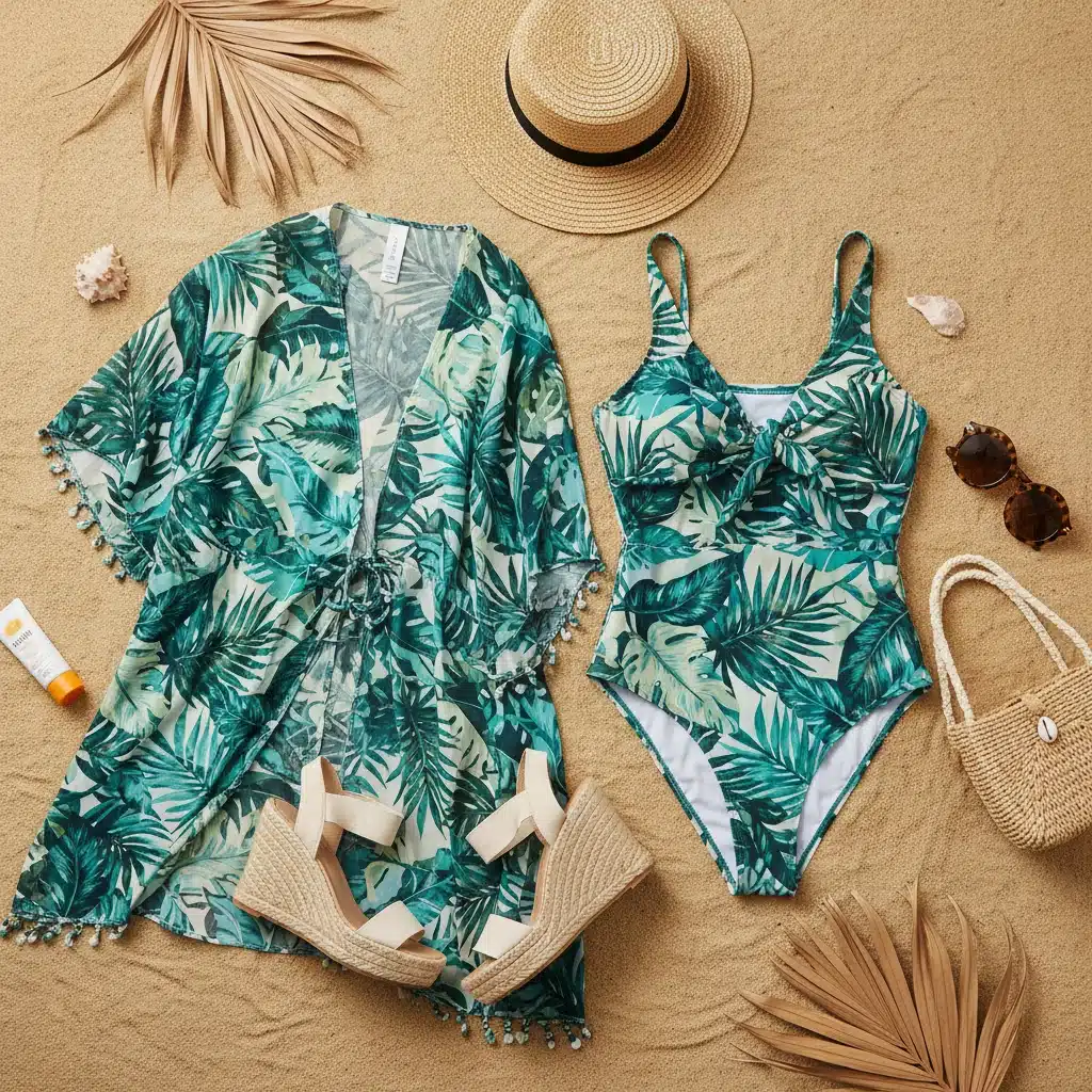Flat lay of SHEIN resort wear essentials